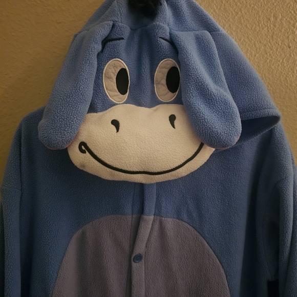 Adorable Blue Eeyore Kids One Piece Footie - Picture 2 of 11